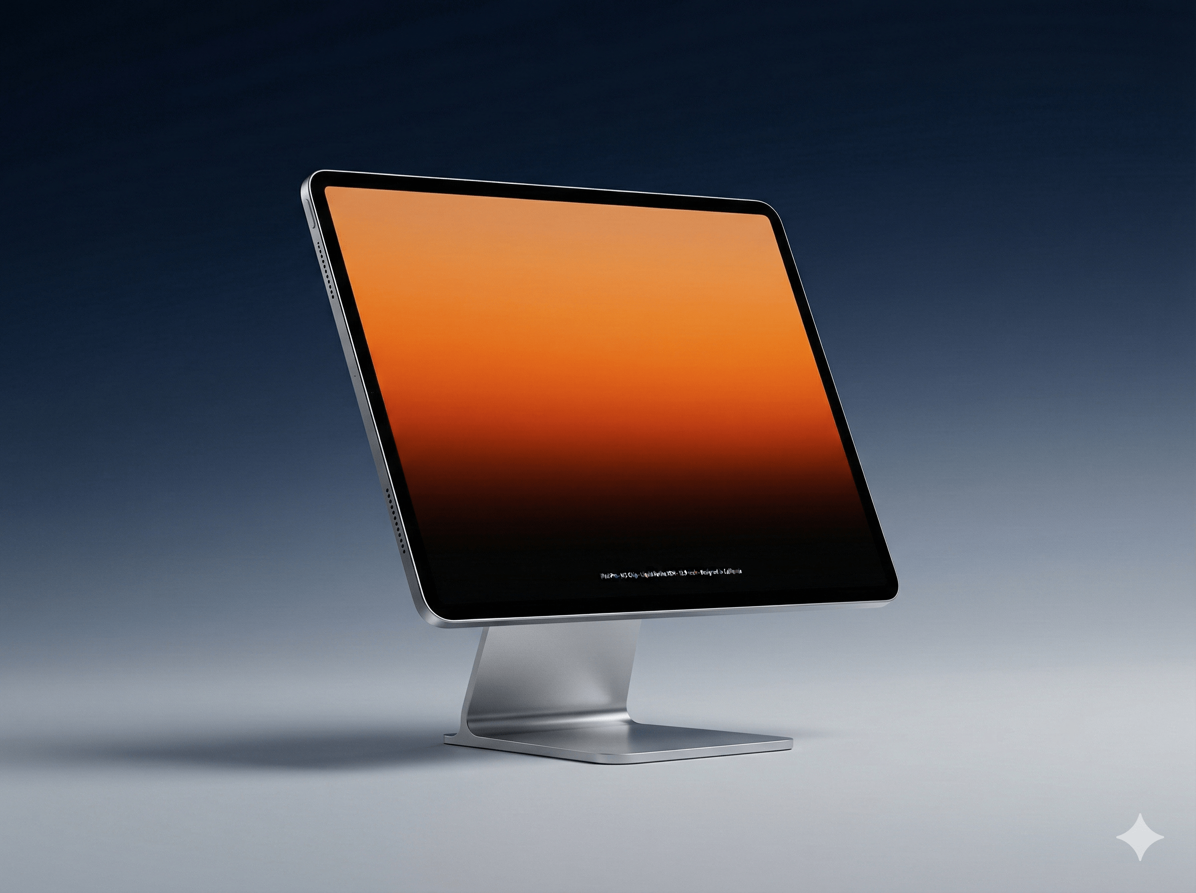 Apple Device on Minimalist Metallic Stand Mockup