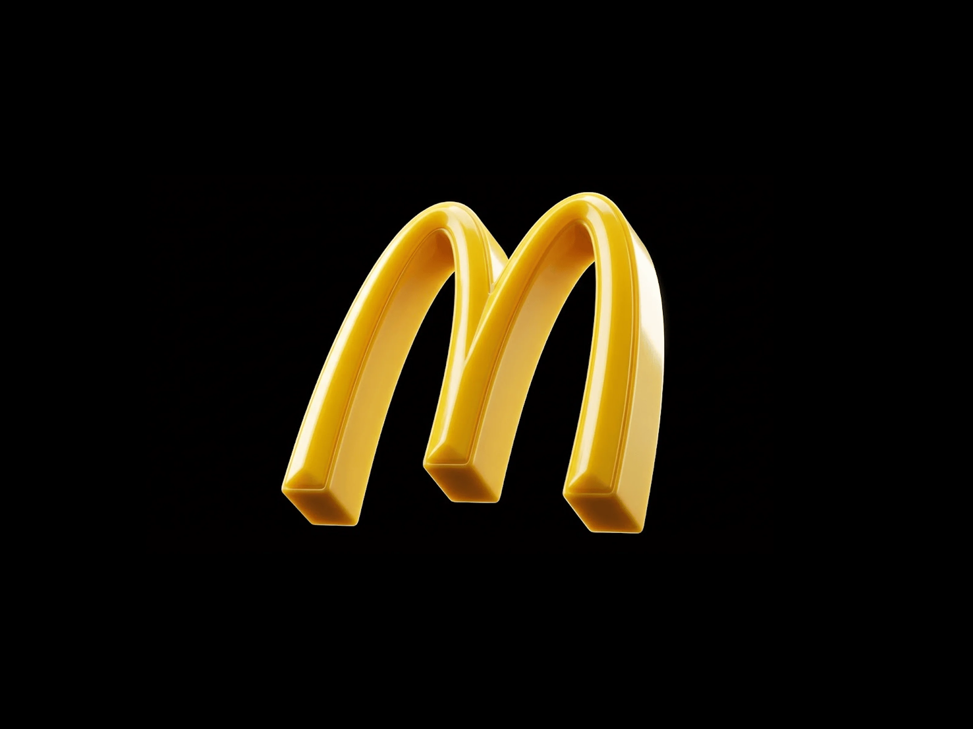 Glossy 3D Plastic Logo on Vantablack